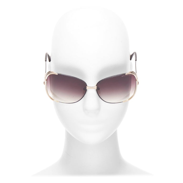 Dita Oversized Butterfly Sunglasses Dita Zazoe Unisex Gold Butterfly Sunglasses – Otticanet main image 4