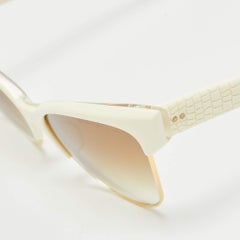 Dita Off White/Brown Gradient Temptation Cat Eye Sunglasses