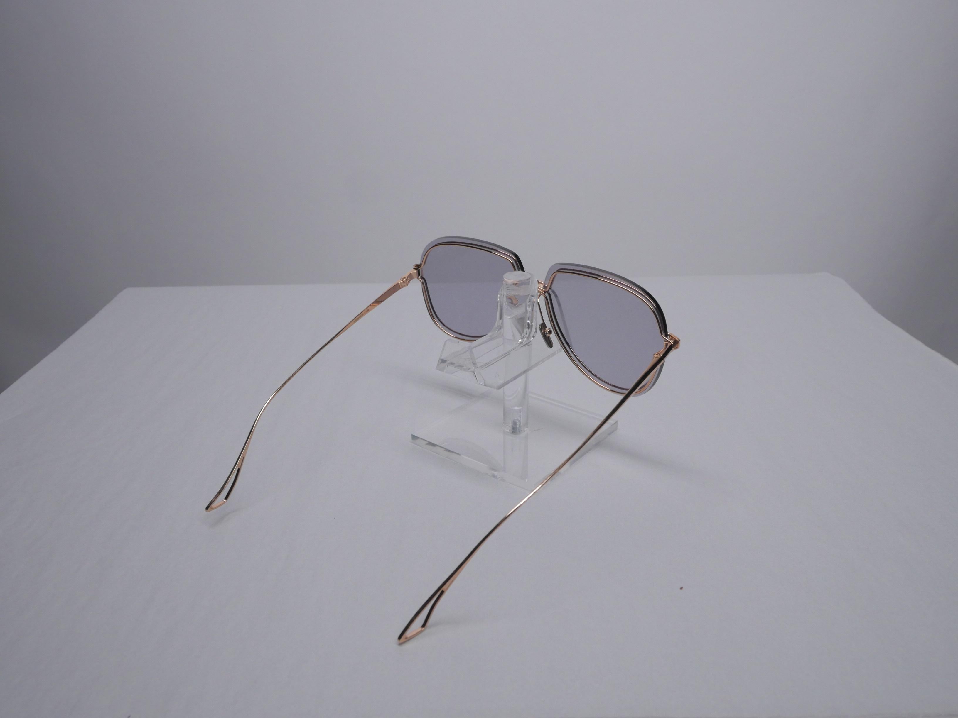 DITA Sunglasses Nightbird Three Rose Gold/Gray In New Condition In Bridgehampton, NY