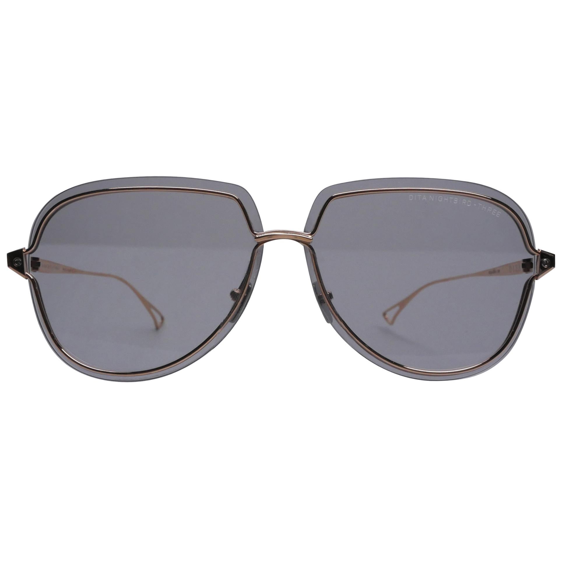 DITA Sunglasses Nightbird Three Rose Gold/Gray