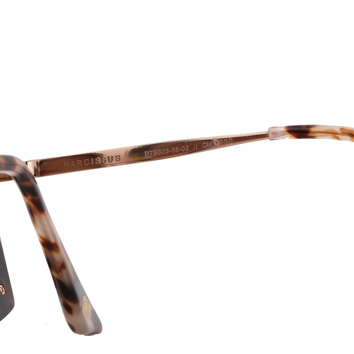 Brown DITA tortoise & rose gold  NARCISSUS Square Sunglasses DTS503-58-02 For Sale