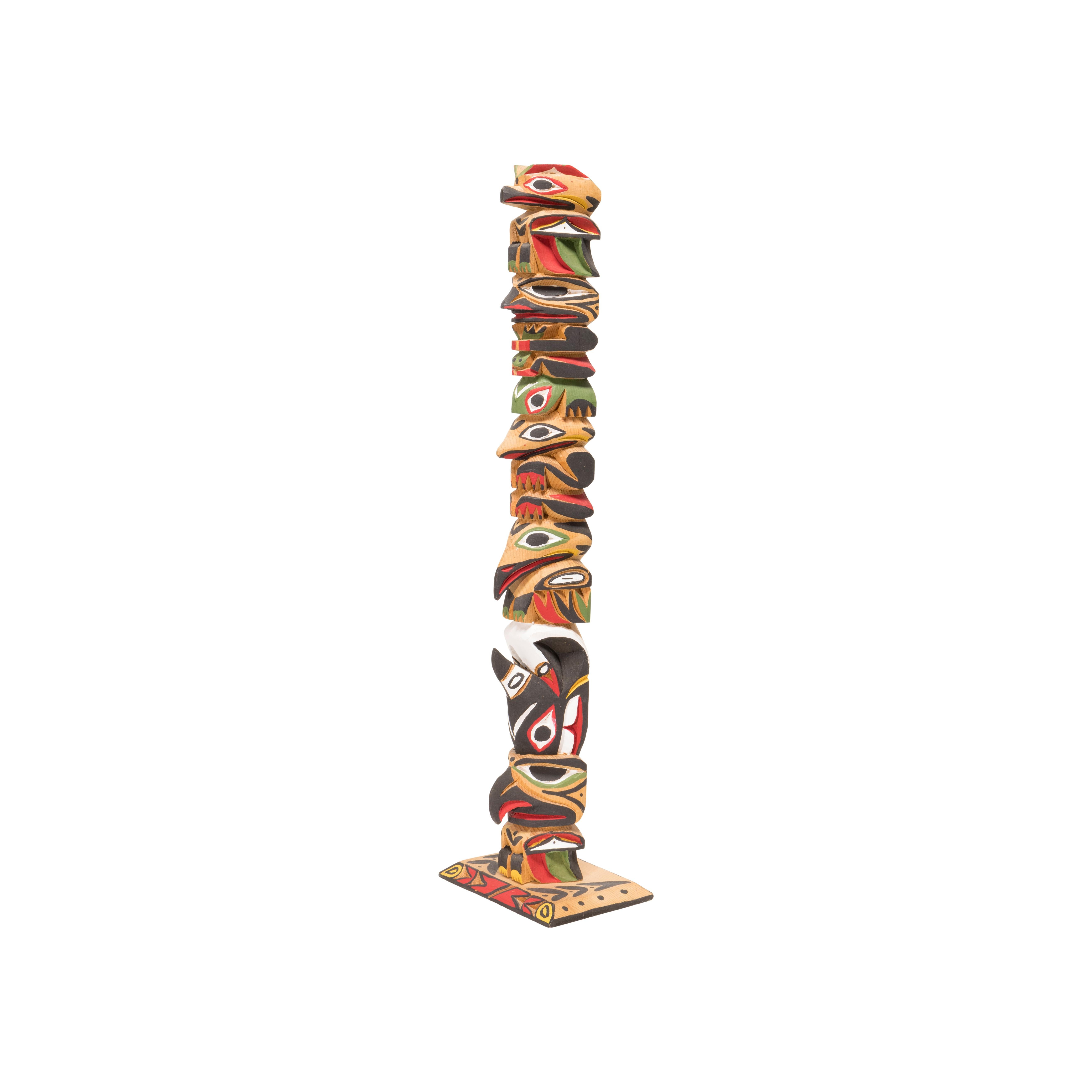 Canadian Ditidaht/Nuu-chah-nulth Totem by Raymond Williams For Sale