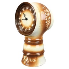 Orologio da tavolo in ceramica Ditmar Urbach, Cecoslovacchia, circa anni '70