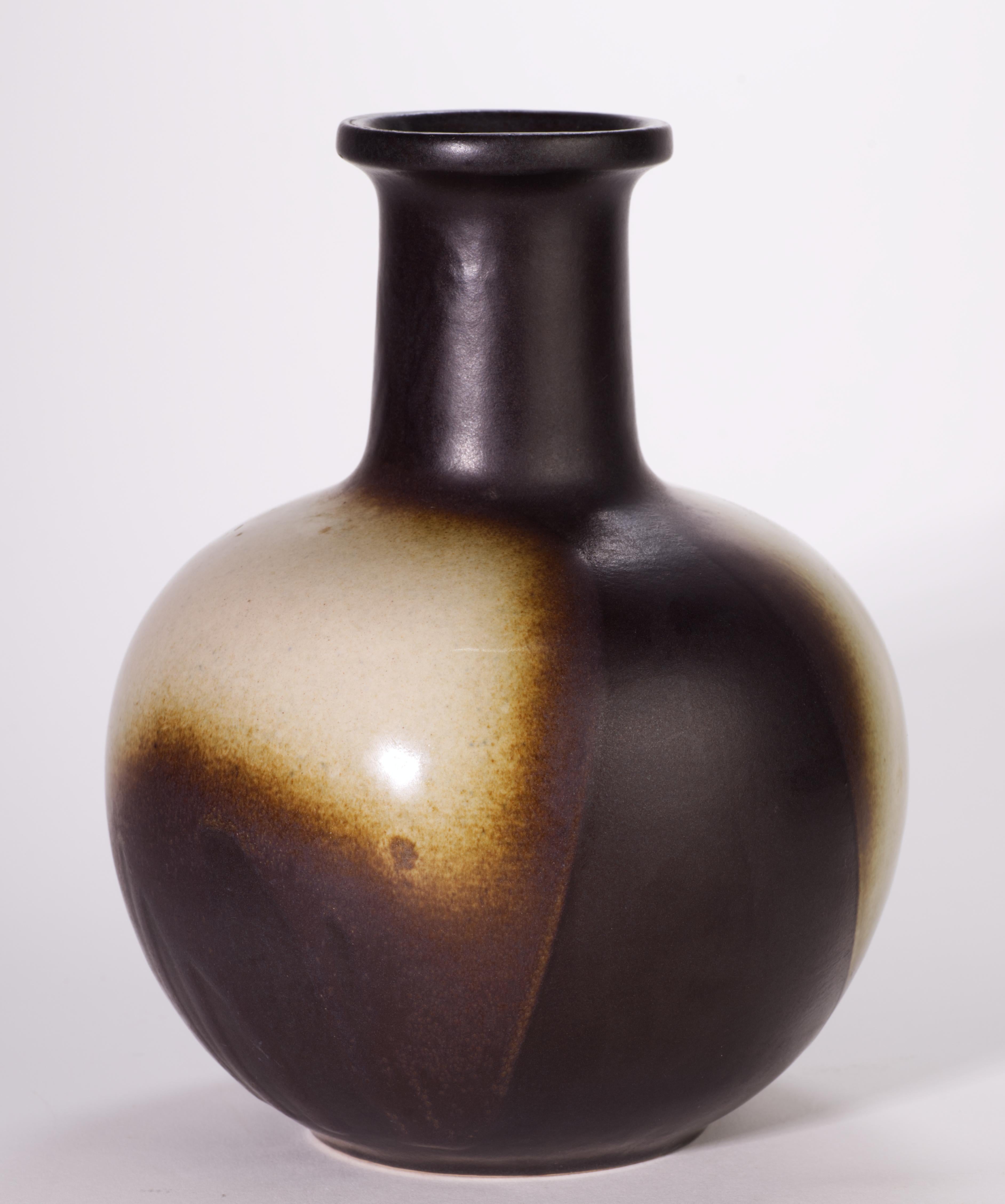 Glazed Ditmar Urbach Drip Glaze Brussels Style Vase, Czechoslovakia 1960s For Sale