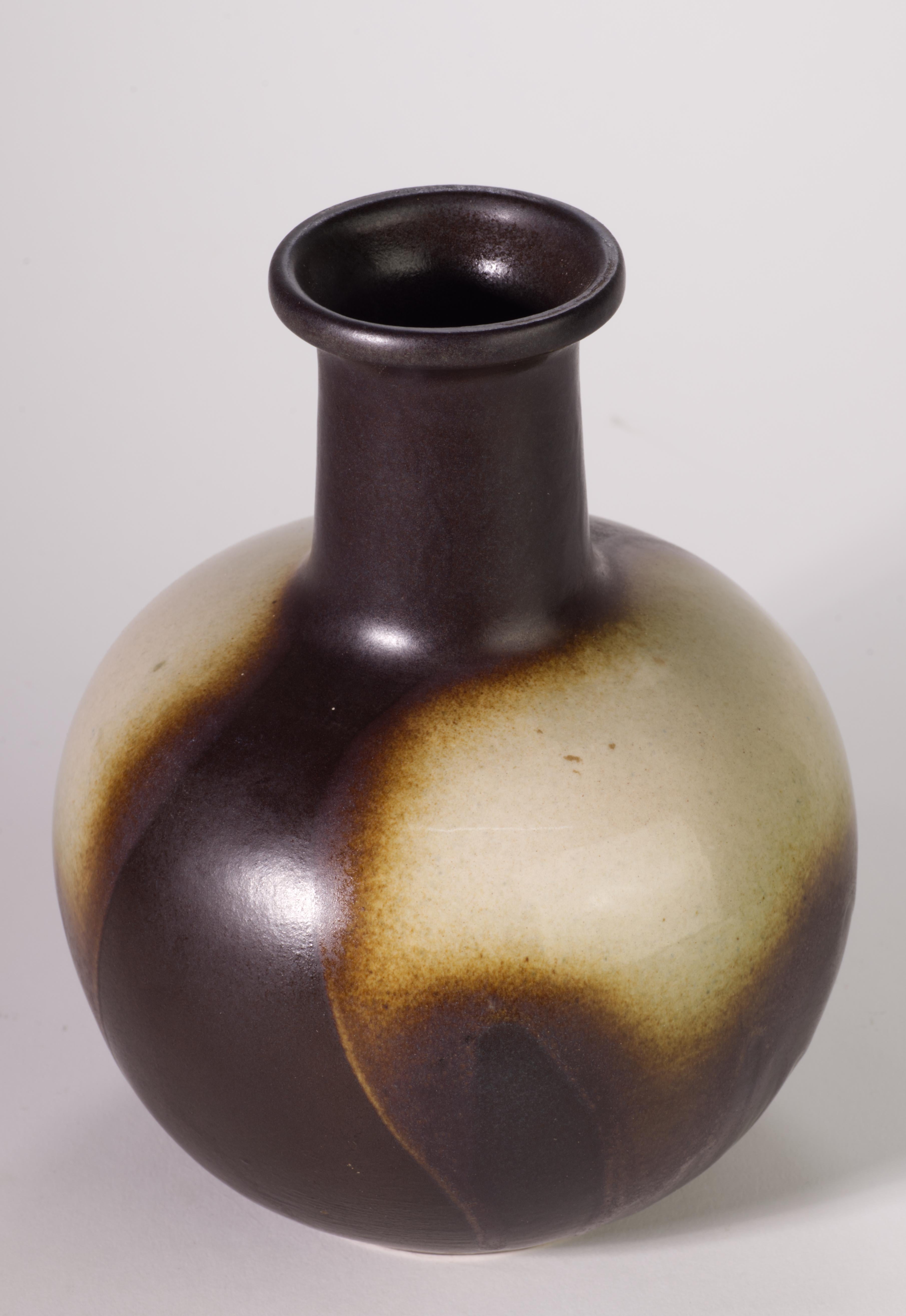 Ceramic Ditmar Urbach Drip Glaze Brussels Style Vase, Czechoslovakia 1960s For Sale