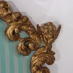 Ditta Pieri & Son Italian Louis XIV Style Figural Carved Giltwood Headboard