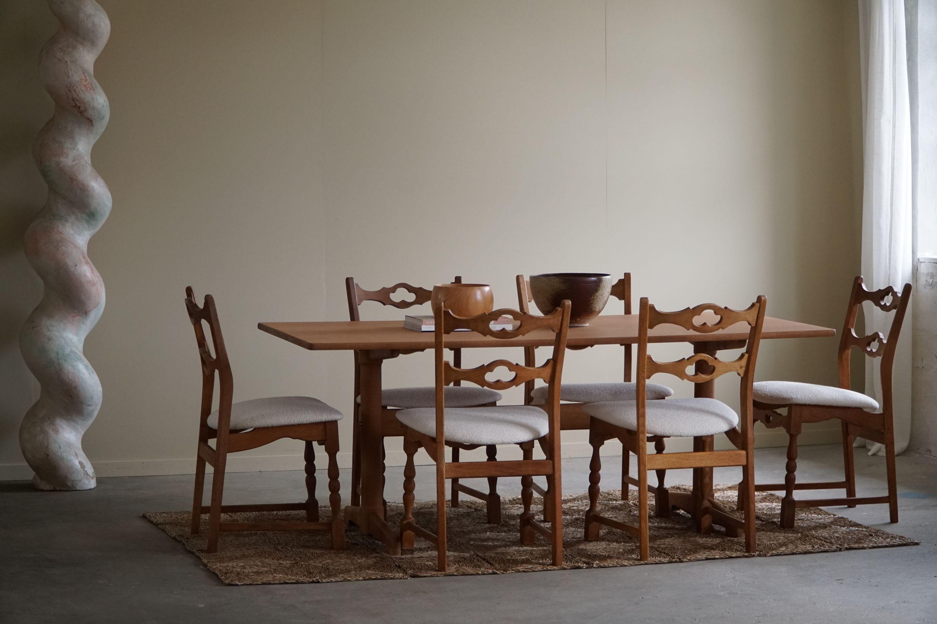Mid-Century Modern Ditte & Adrian Heath, Dining Room Table in Oak & Teak, Mid Century Modern, 1960s For Sale