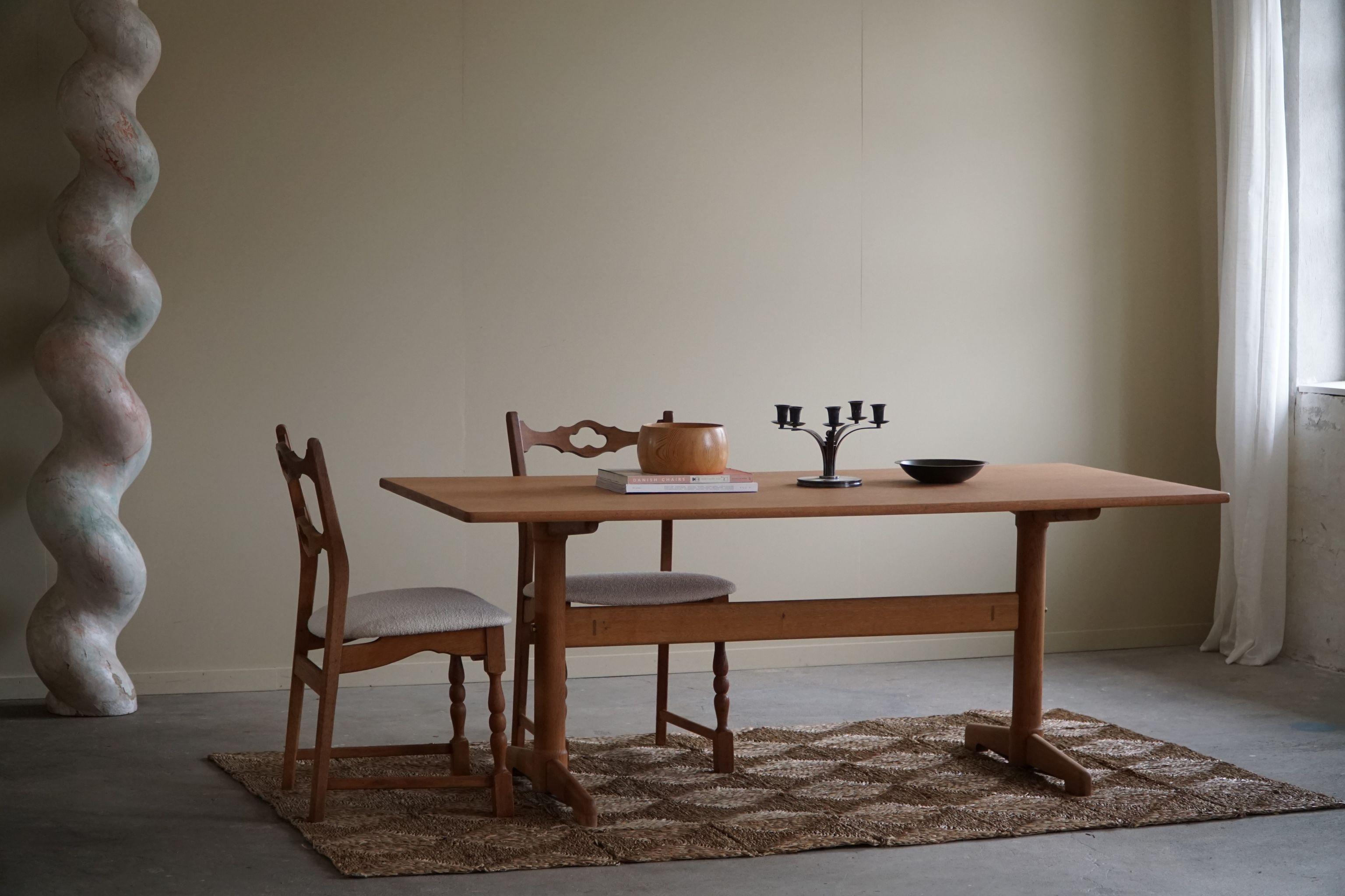 Danish Ditte & Adrian Heath, Dining Room Table in Oak & Teak, Mid Century Modern, 1960s For Sale