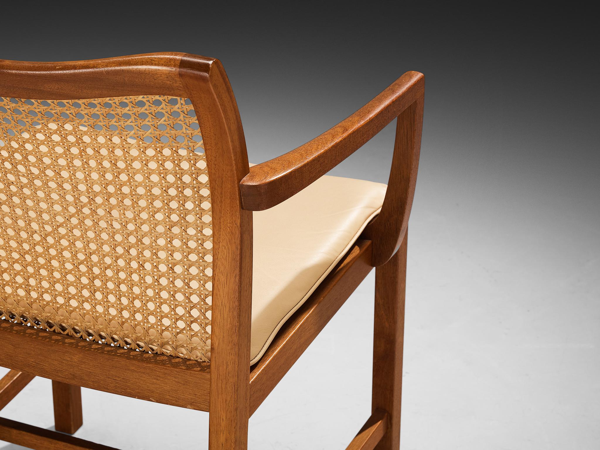 Ditte & Adrian Heath for Søren Horn Set of Ten Armchairs in Mahogany Cane 3