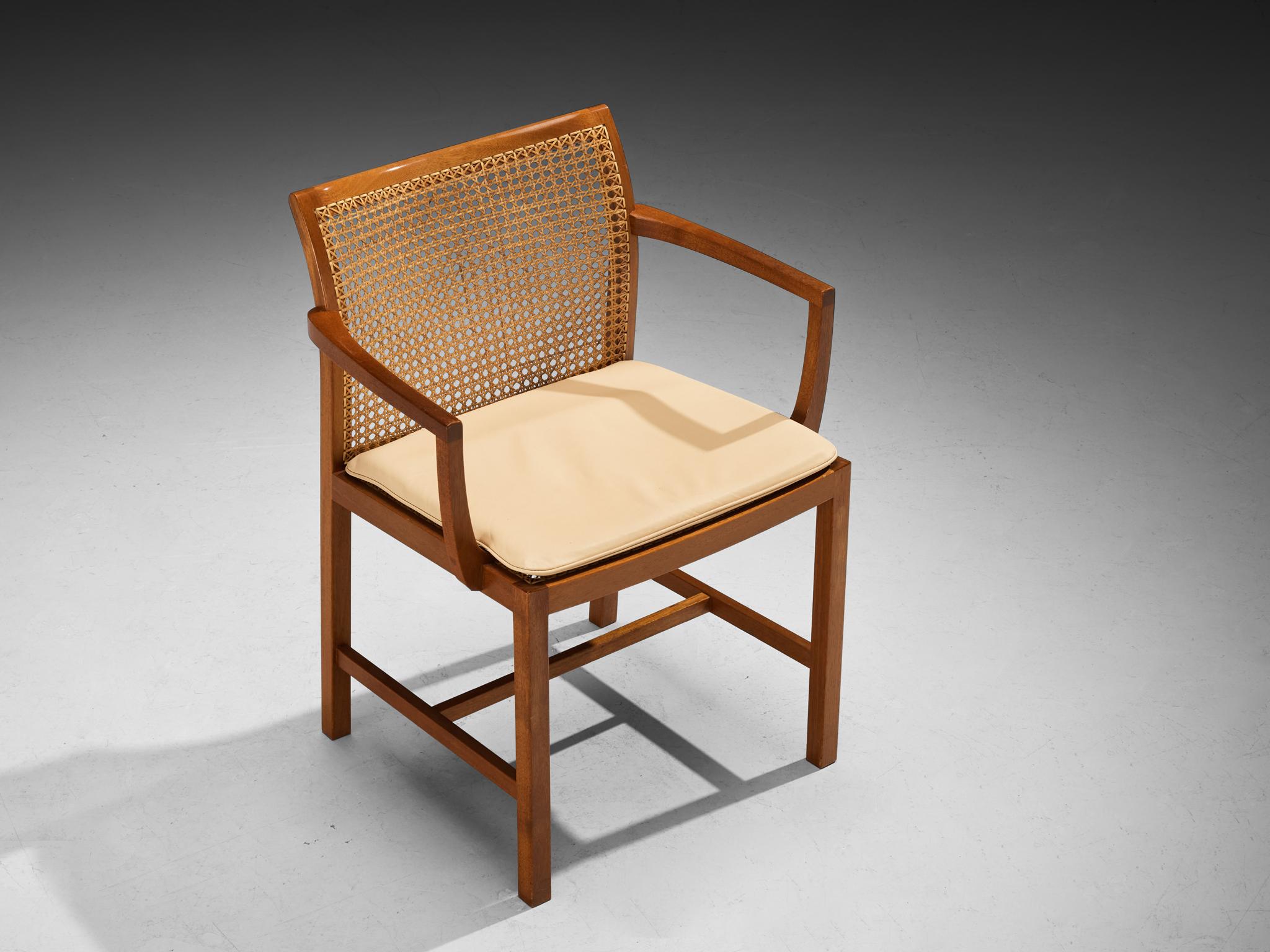 Ditte & Adrian Heath for Søren Horn Set of Ten Armchairs in Mahogany Cane 5