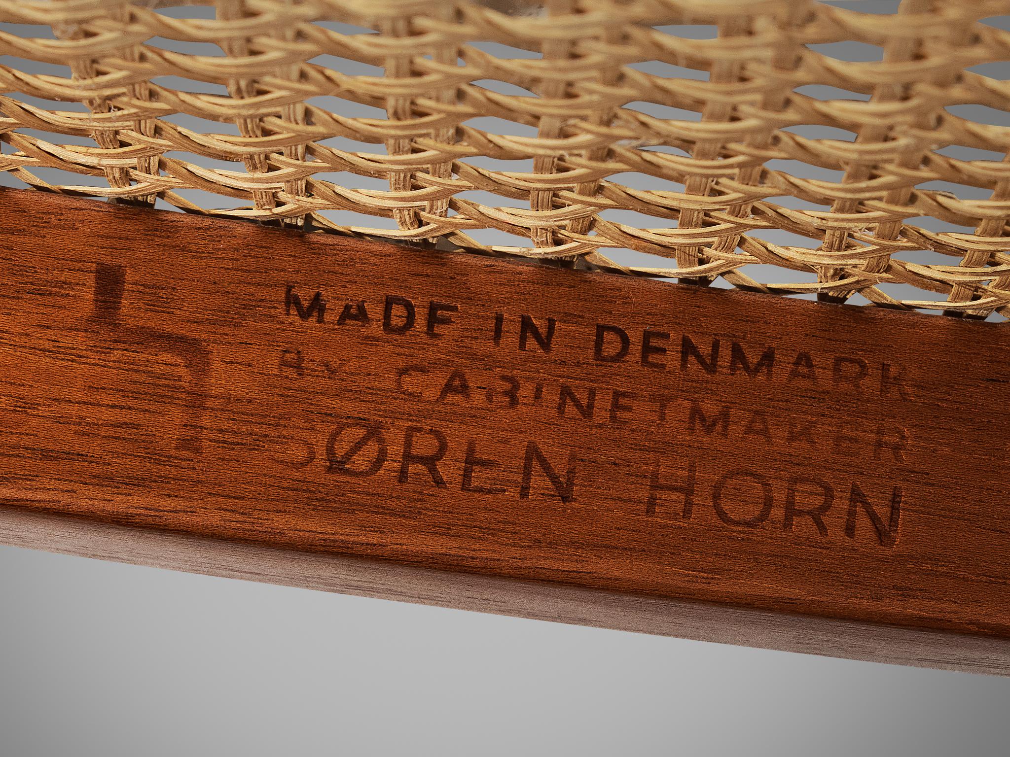 Ditte & Adrian Heath for Søren Horn Set of Ten Armchairs in Mahogany Cane 8