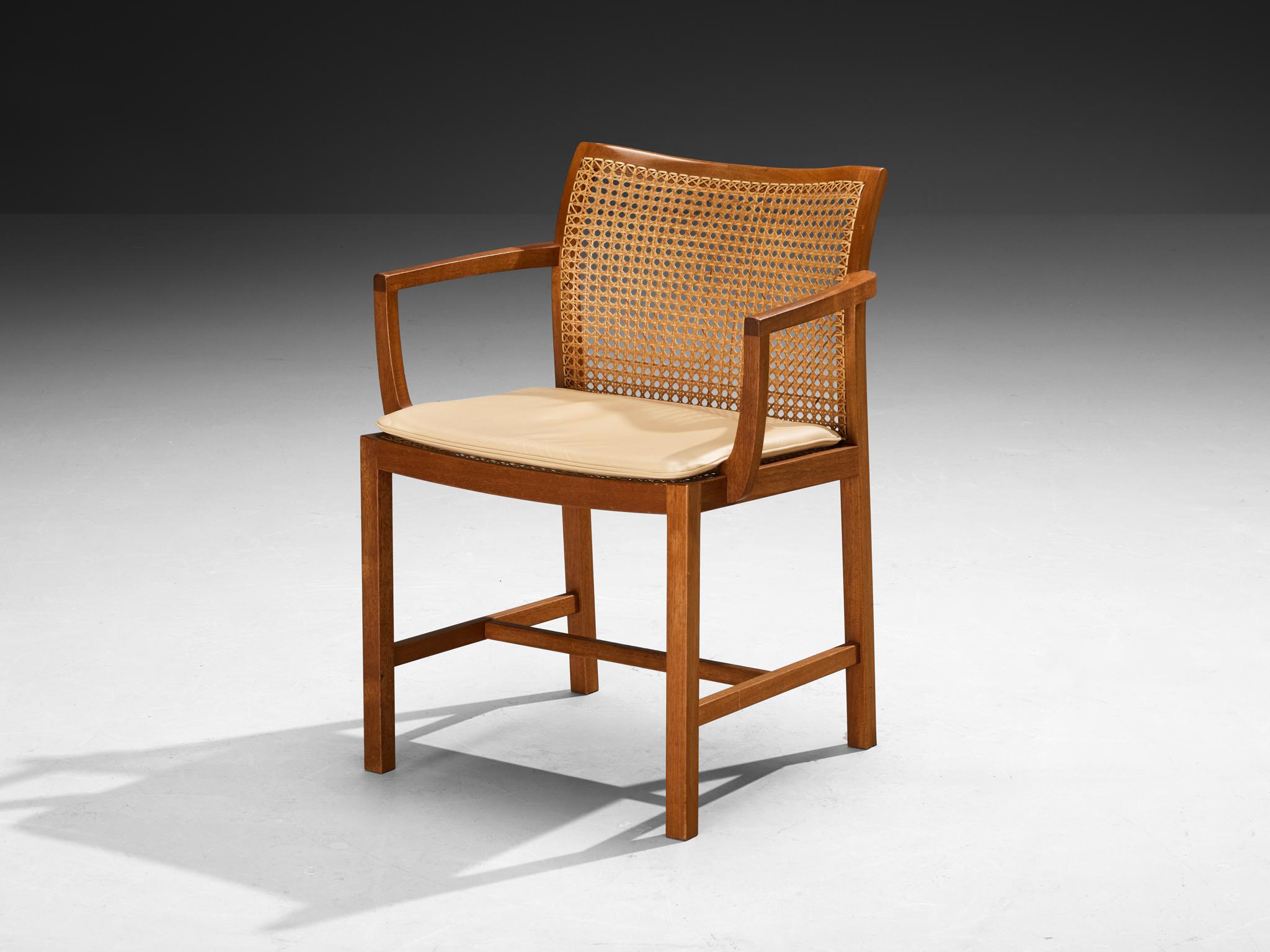 Ditte & Adrian Heath for Søren Horn Set of Ten Armchairs in Mahogany Cane 2