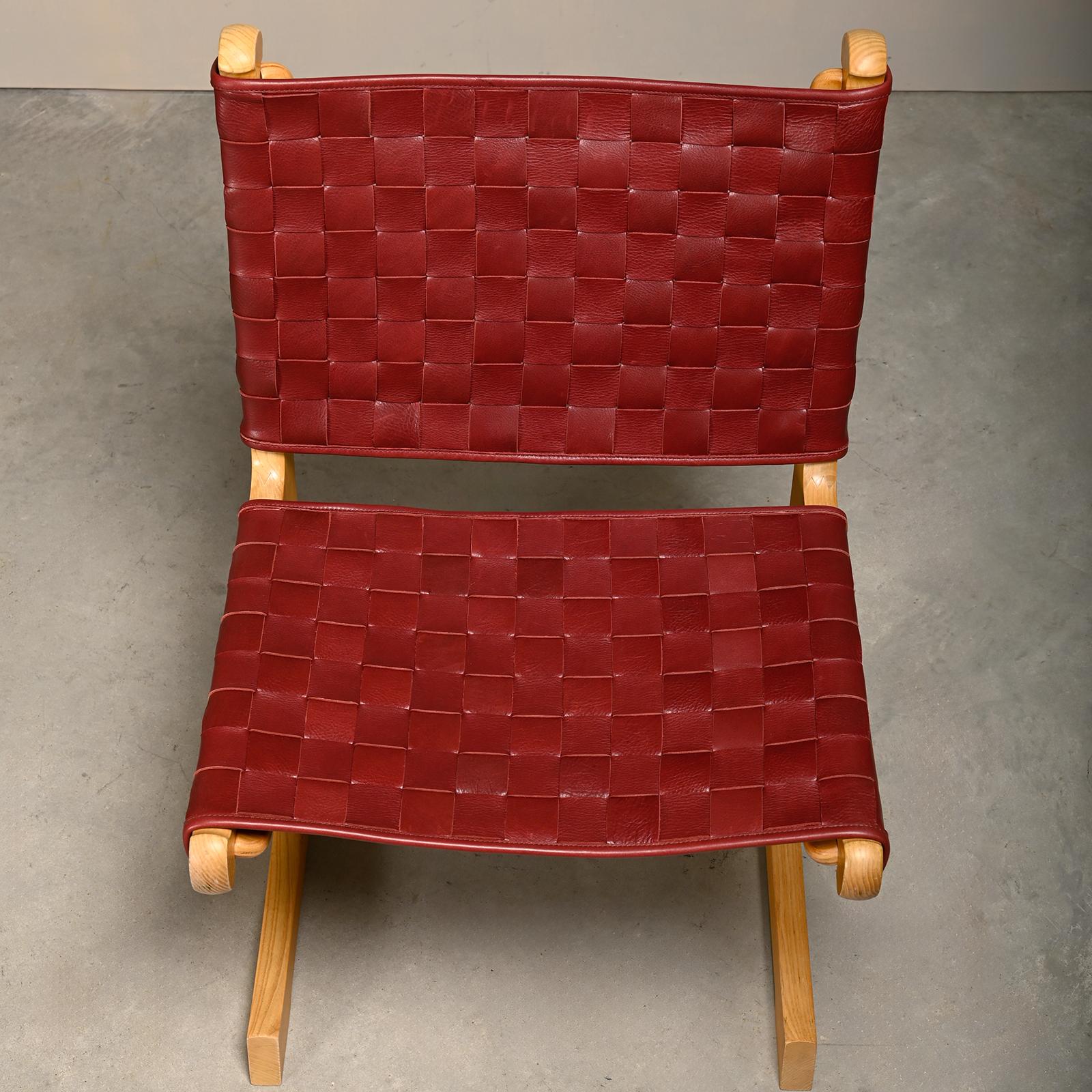 Ditte & Adrian Heath cantilever Dining Chairs in Ash and Leather, France & Søn 4