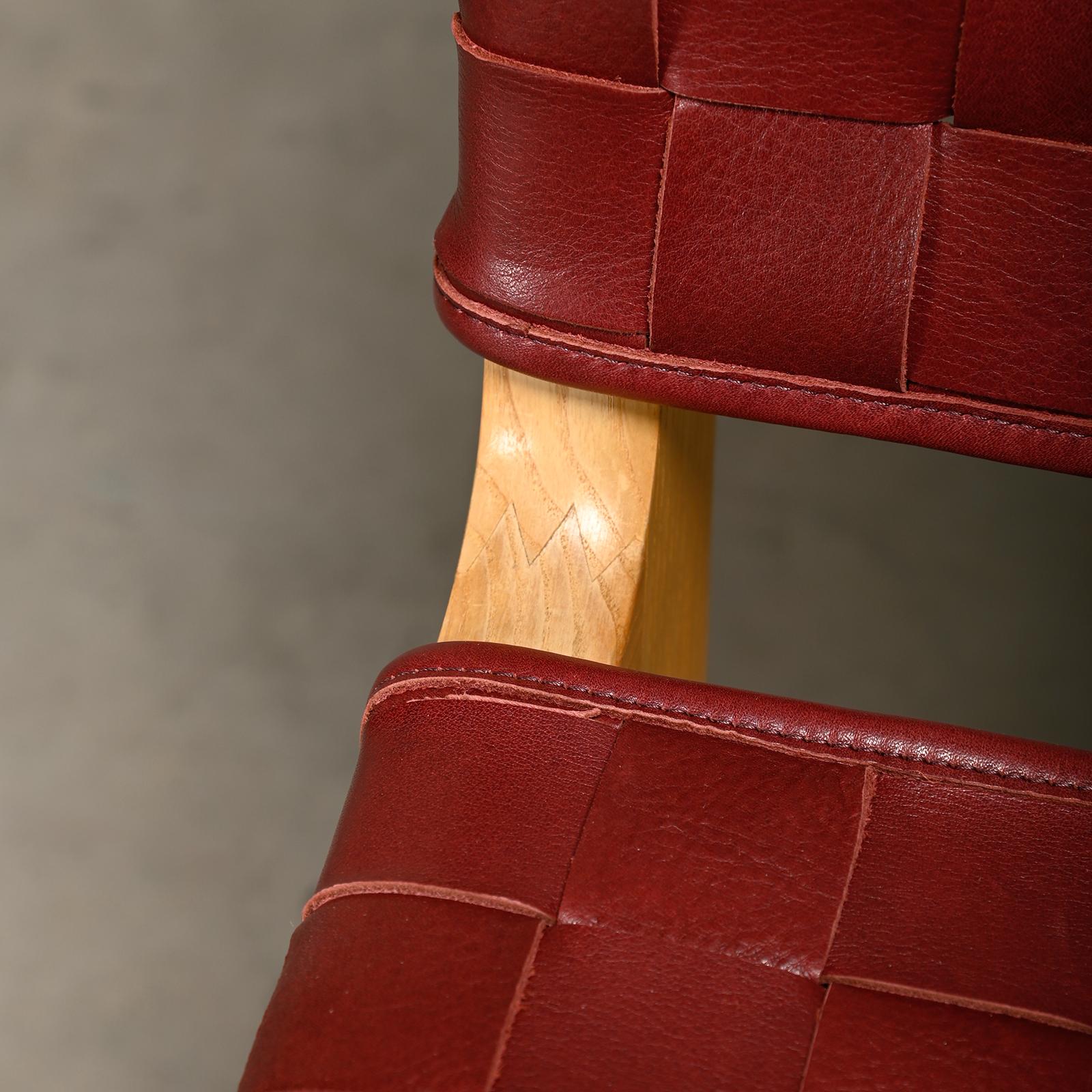 Ditte & Adrian Heath cantilever Dining Chairs in Ash and Leather, France & Søn 6