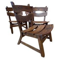Dittmann & Co Brutalist Fireplace Lounge Chairs, 1960s, Netherlands