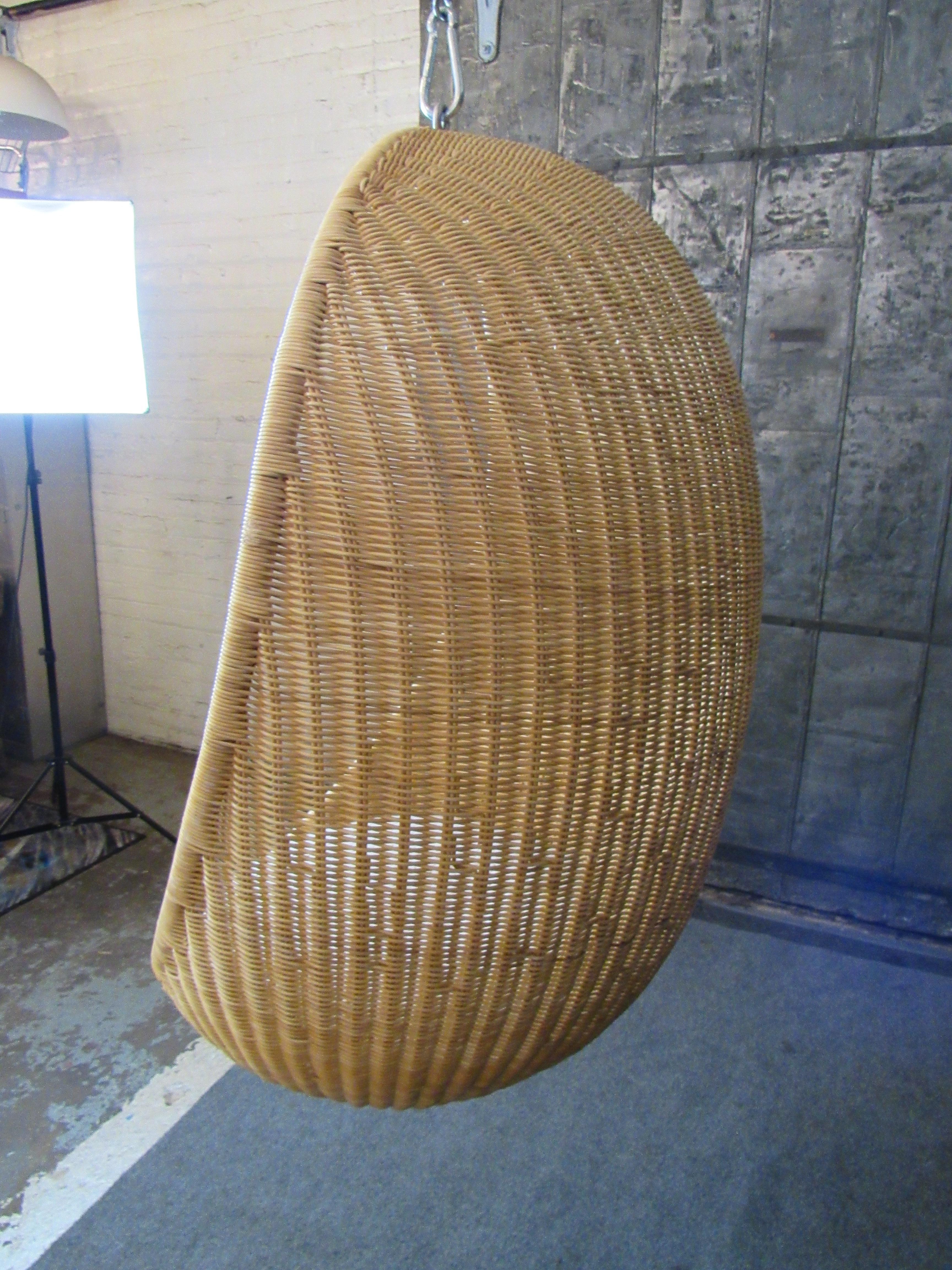 Woven Ditzel Hanging Egg Chair by Sika Design For Sale