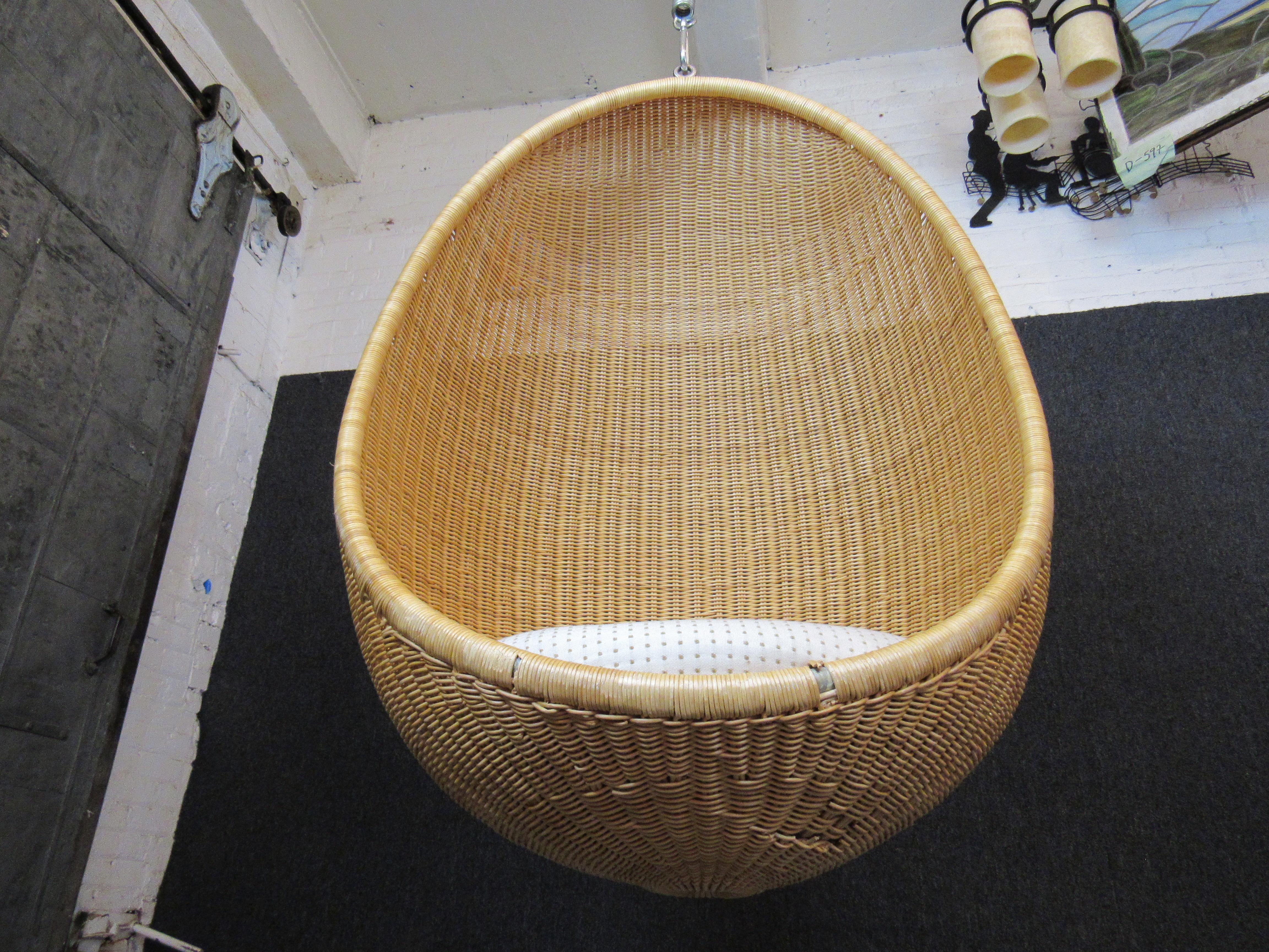 Rattan Ditzel Hanging Egg Chair by Sika Design