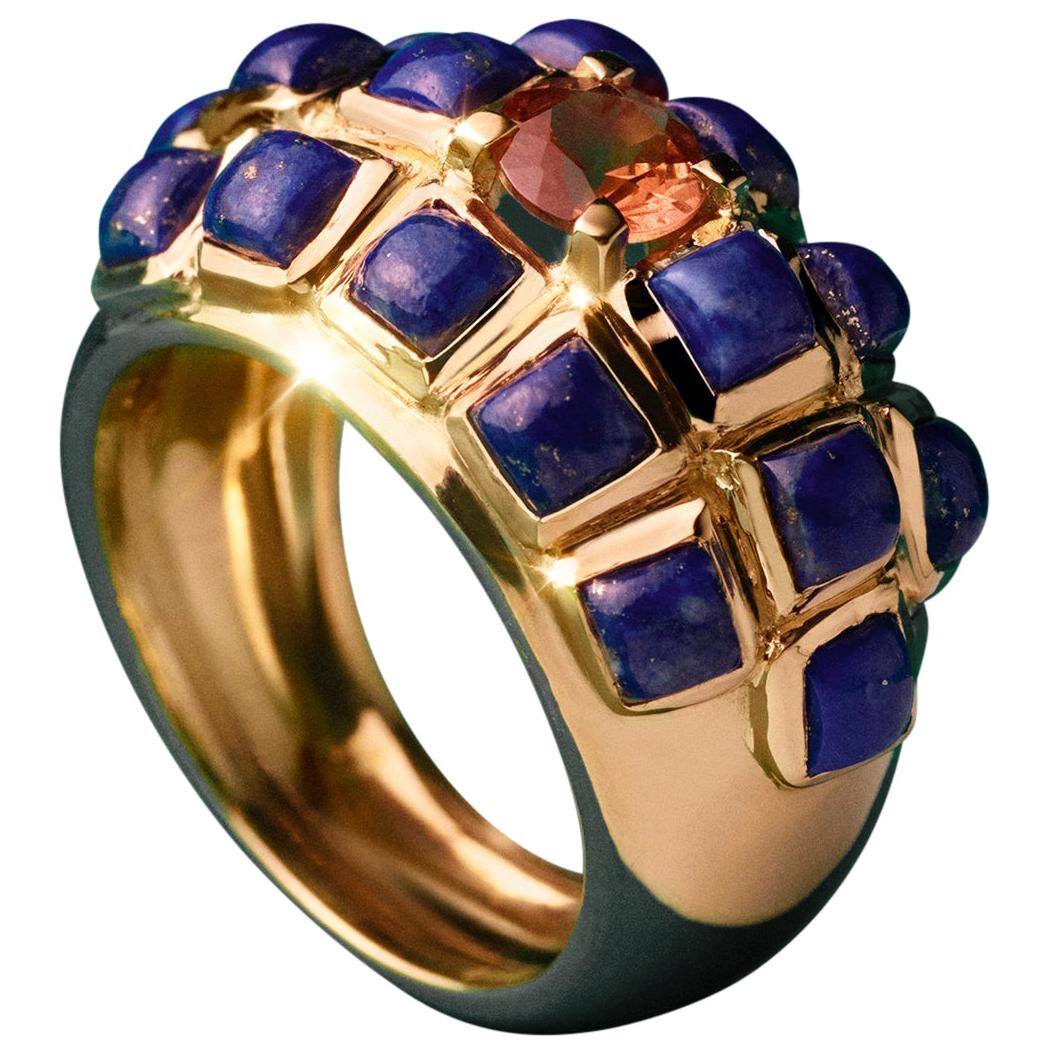 Diva, Lapis Ball Ring Purple Colored Stone