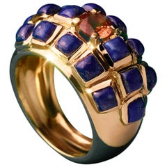 Diva, Lapis Ball Ring Purple Colored Stone