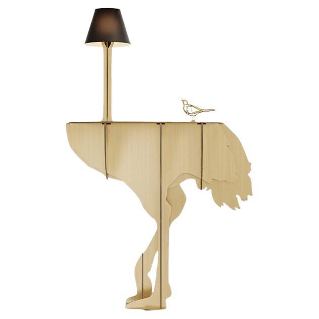 DIVA LUCIA GOLD - Ostrich console with light For Sale