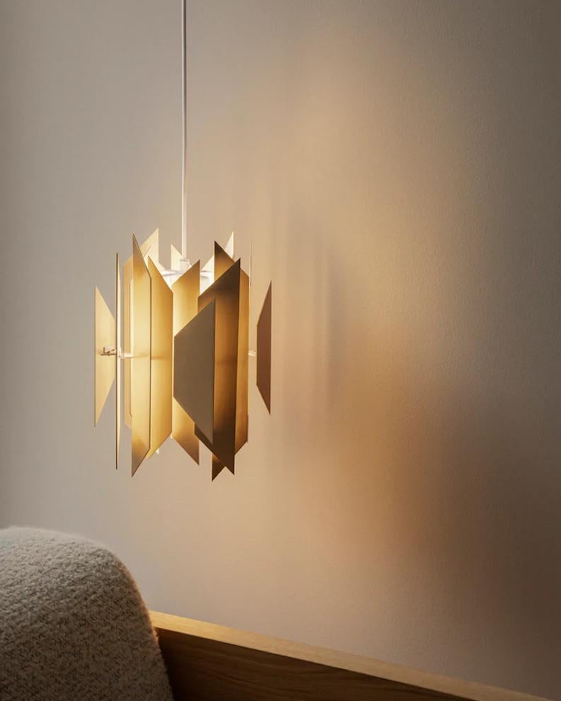 Contemporary 'DIVAN 2', 400, Pendant Lamp in Solid Brass by LYFA For Sale