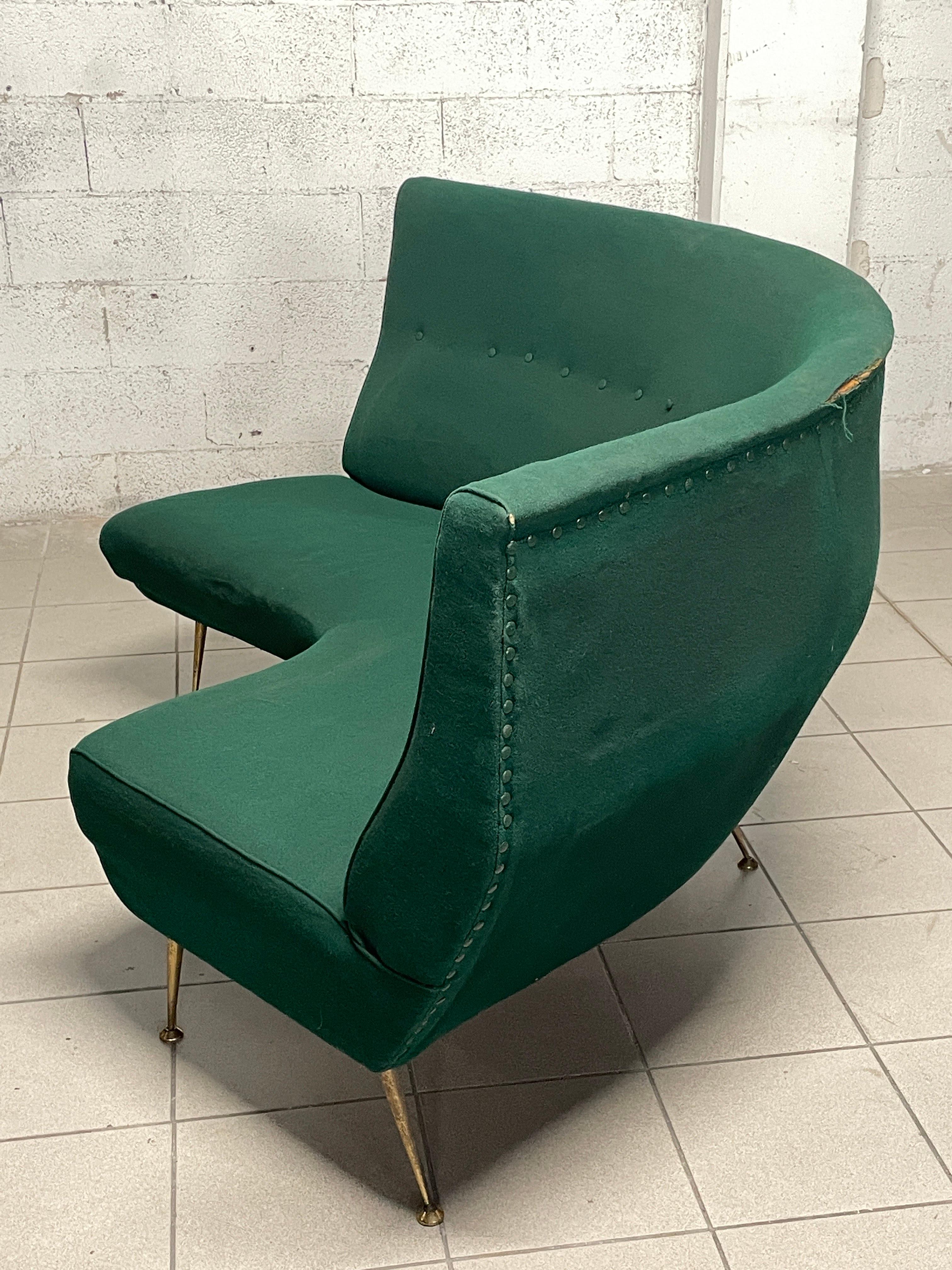 Sofá esquinero de los años 60 de fabricación italiana en venta 6