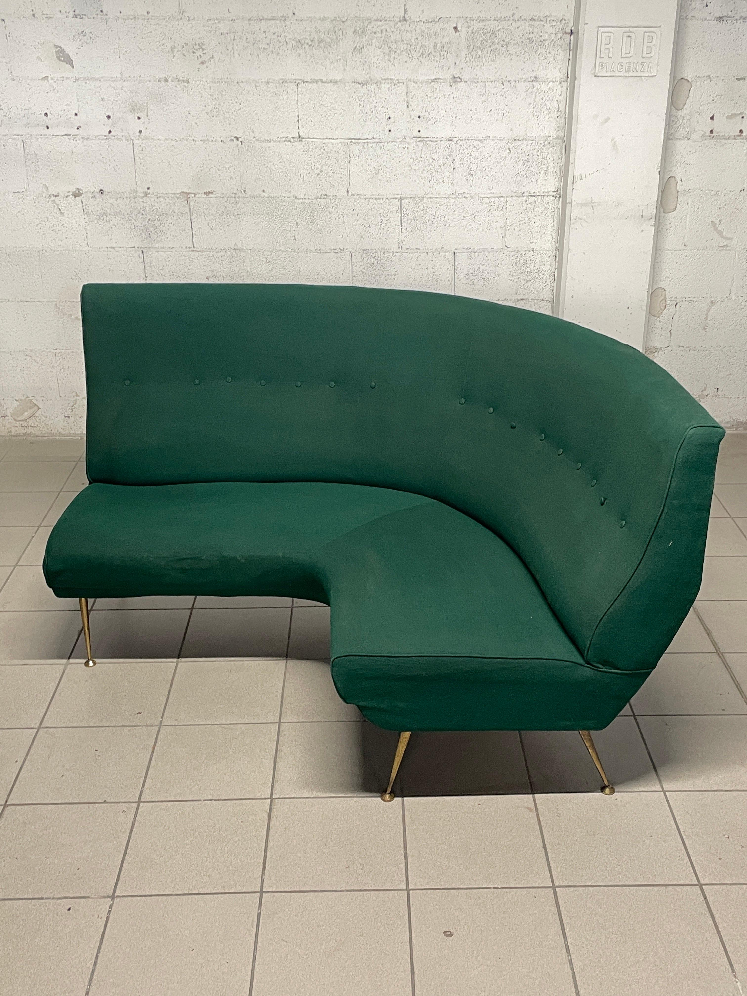 Sofá esquinero de los años 60 de fabricación italiana en venta 9