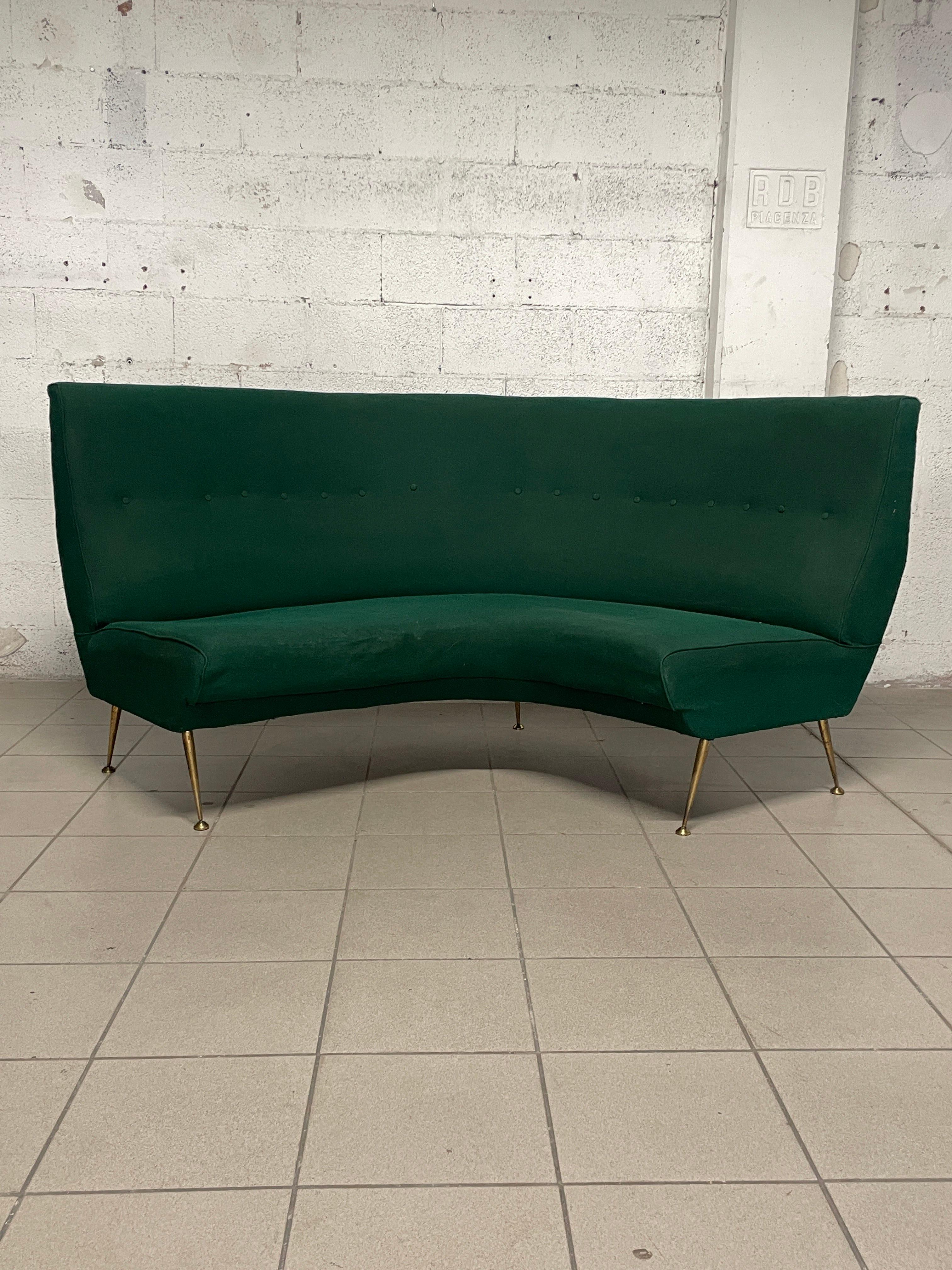 Sofá esquinero de los años 60 de fabricación italiana en Bastante bueno estado para la venta en SAN PIETRO MOSEZZO, NO