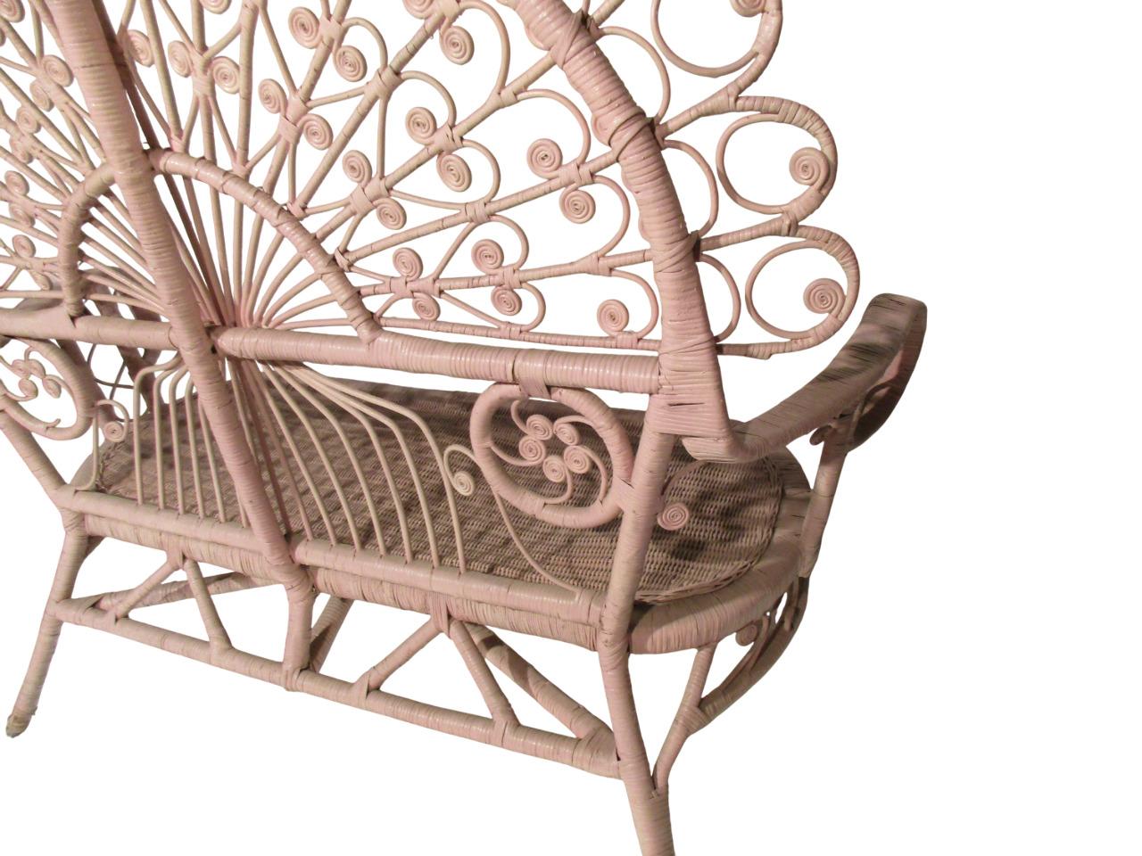 Divanetto in canna d'India e bambù di Valentino Più, Italia anni'70. im Angebot 7