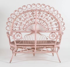 Sofa aus indischem Schilfrohr und Bambus von Valentino Più, Italien 1970er Jahre.