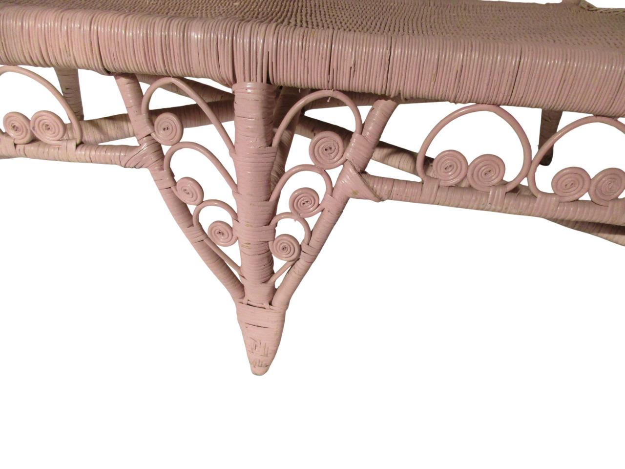 Divanetto in canna d'India e bambù di Valentino Più, Italia anni'70. im Angebot 2