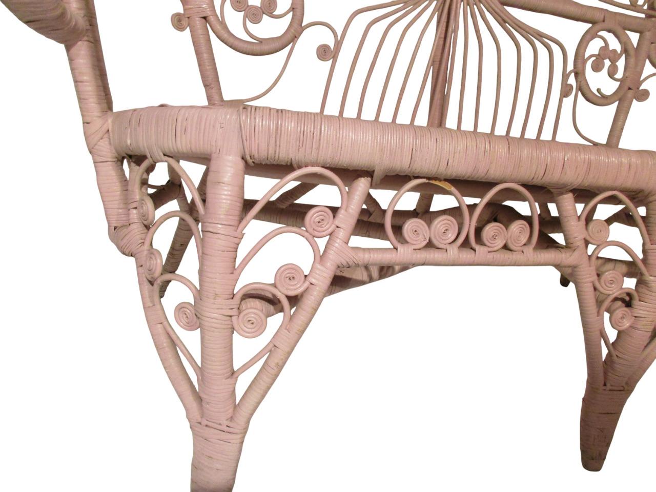 Divanetto in canna d'India e bambù di Valentino Più, Italia anni'70. im Angebot 3