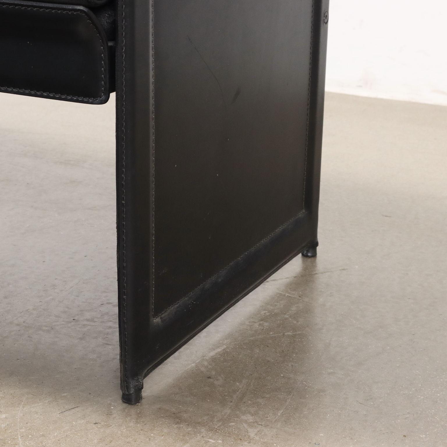 Divanetto in Pelle Anni 80-90 nero In condizioni buone in vendita a Milano, IT