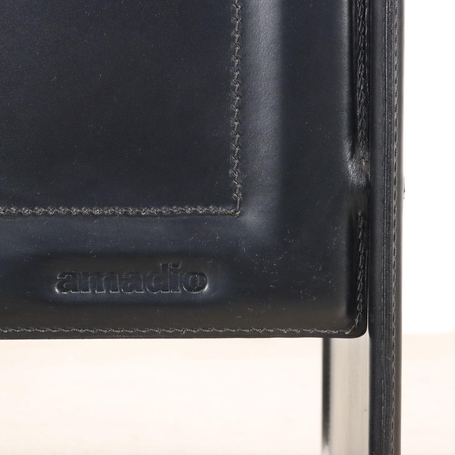 Divanetto in Pelle Anni 80-90 nero in vendita 3