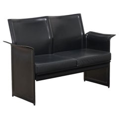 Divanetto in Pelle Anni 80-90 nero