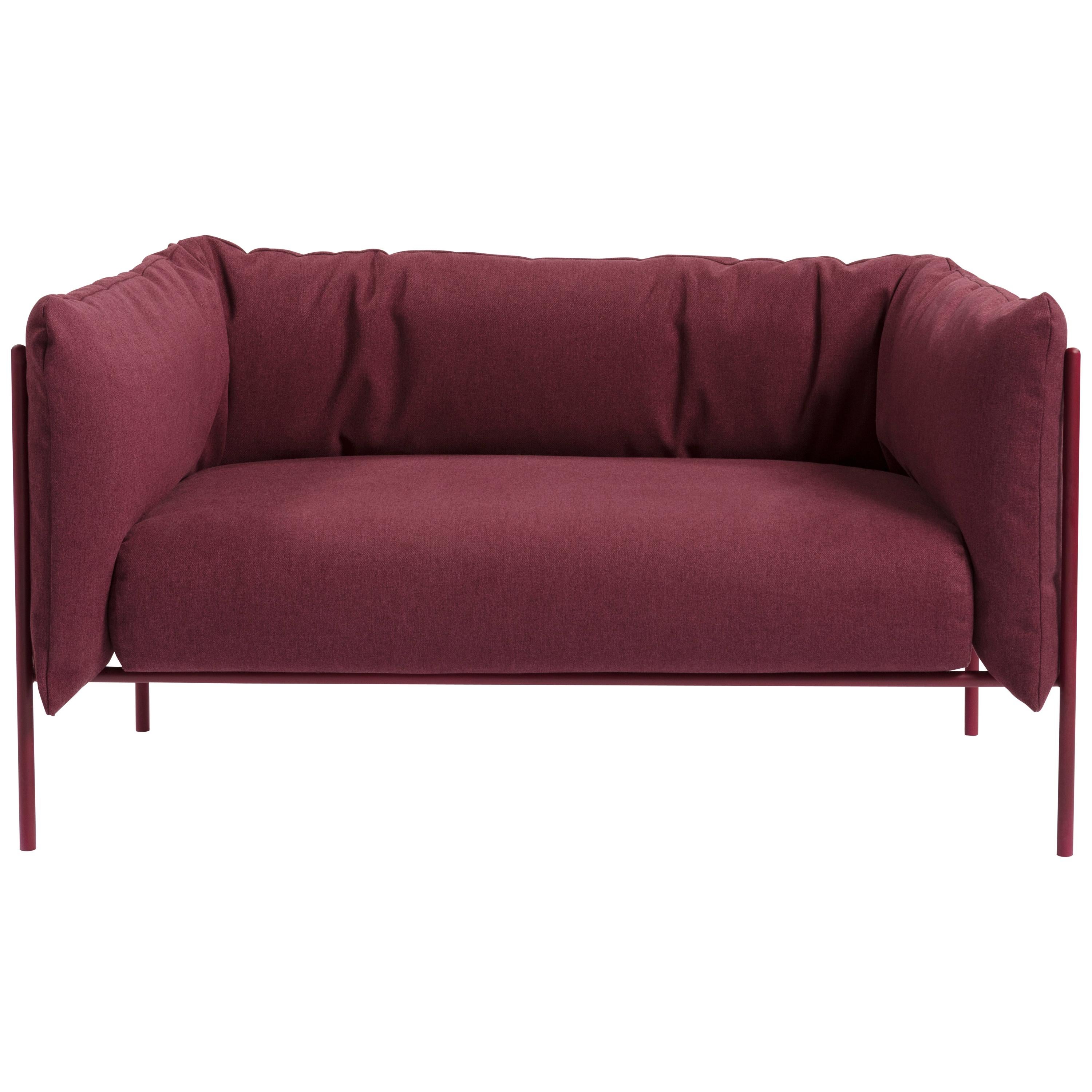 Love seat, sofa upholstered in Velvet by Debonademeo for Medulum For Sale