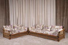 Bamboo and brass sofas by Alberto Smania for Studio Smania Interni, 1980s.