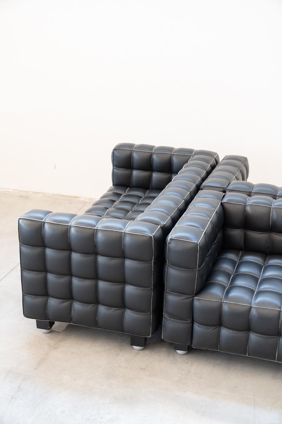 Divani kubus, due posti di Josef Hoffmann per Wittmann, anni '80, set di 4 For Sale 4