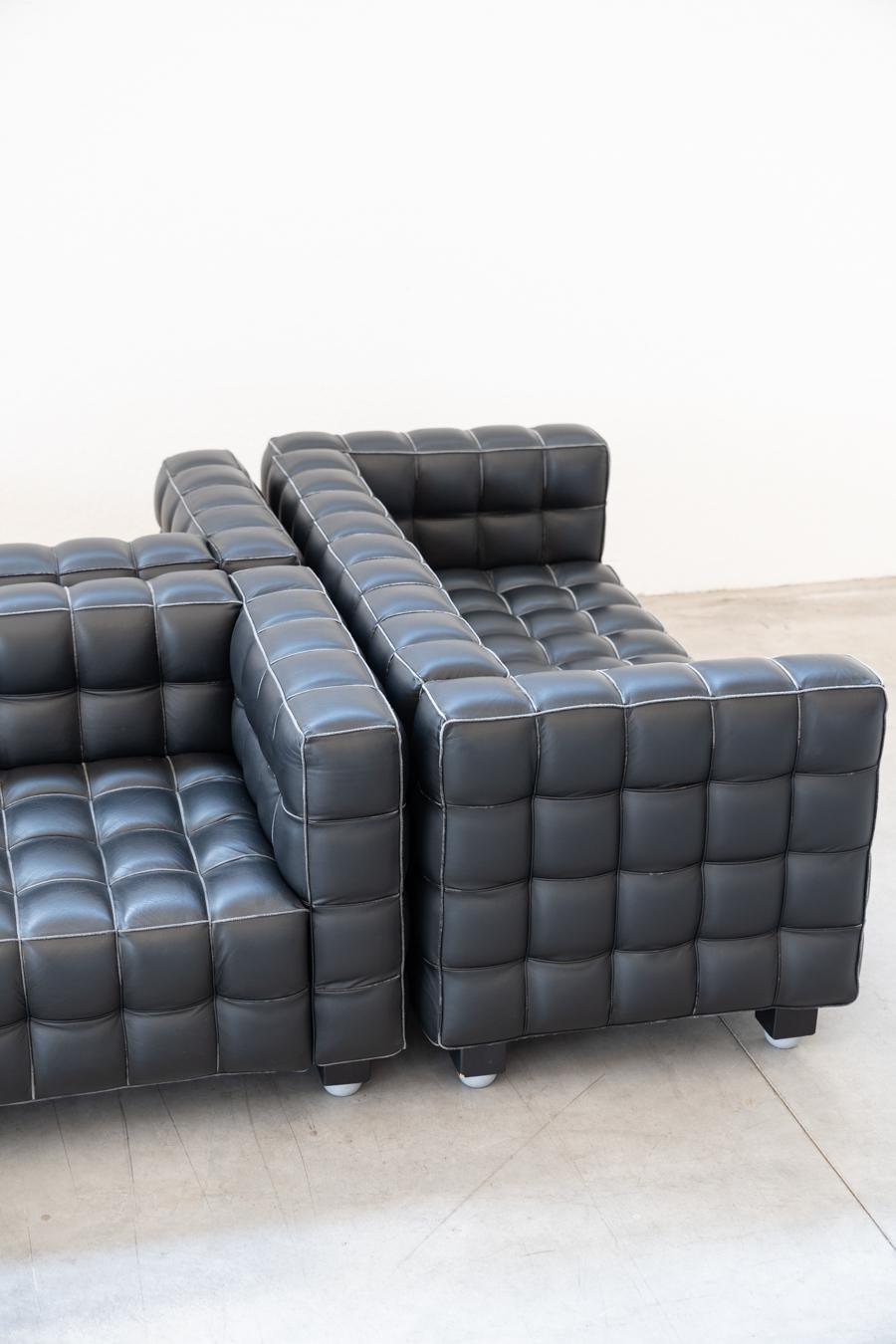 Divani kubus, due posti di Josef Hoffmann per Wittmann, anni '80, set di 4 For Sale 5