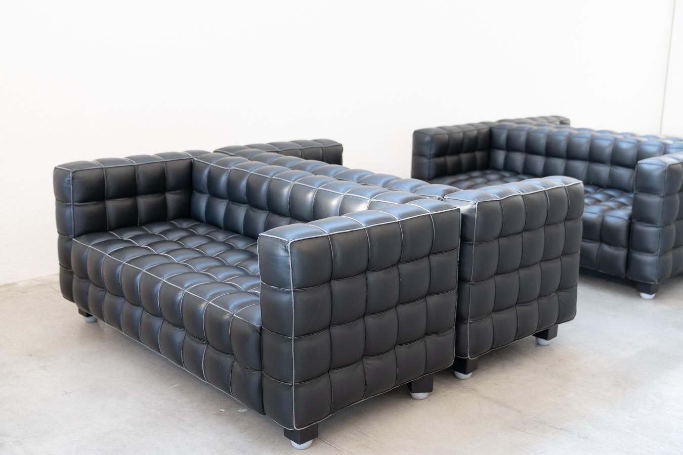 Divani kubus, due posti di Josef Hoffmann per Wittmann, anni '80, set di 4 For Sale 13