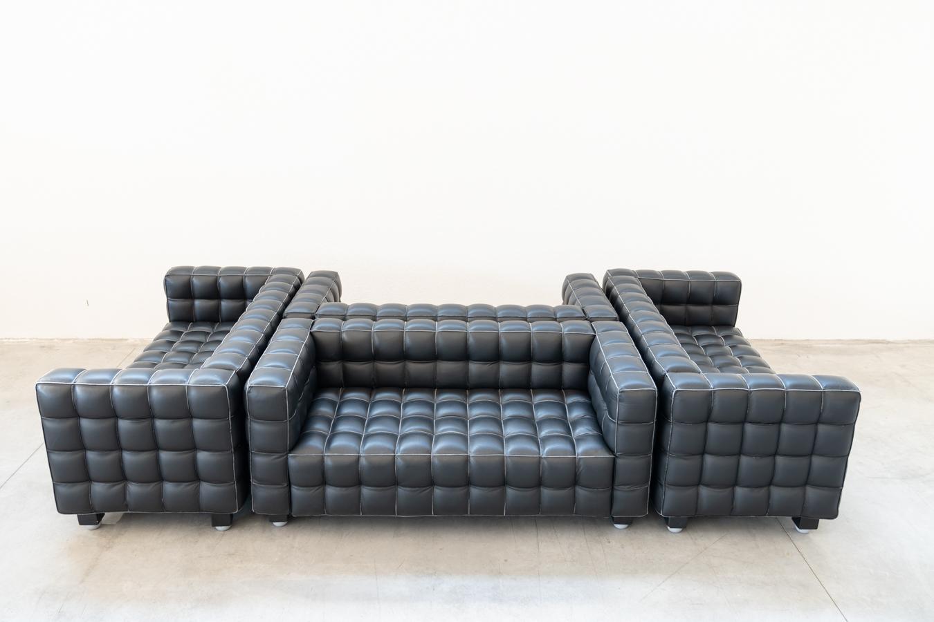 Divani kubus, due posti di Josef Hoffmann per Wittmann, anni '80, set di 4 For Sale 3