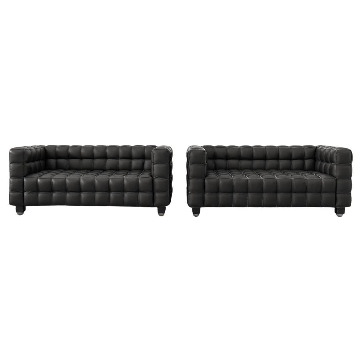 Divani kubus, due posti di Josef Hoffmann per Wittmann, anni '80, set di 4 For Sale