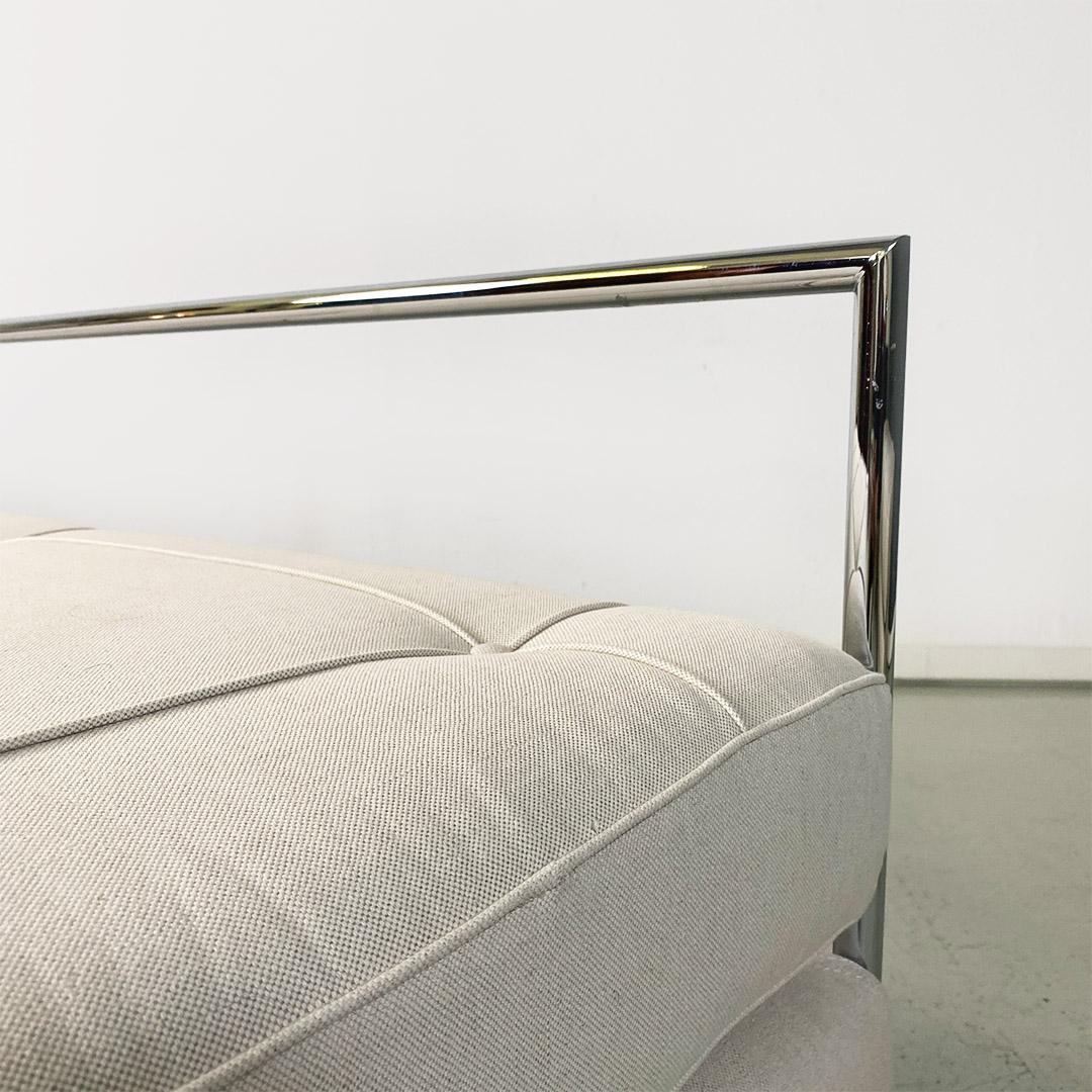 Divani o daybed in acciaio e cotone di Eileen Gray per Alivar, 1990 ca. For Sale 4