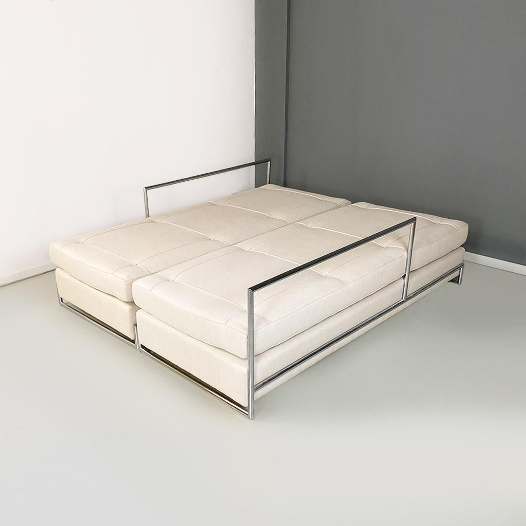 Moderne Canapés ou lits de jour en acier et coton d'Eileen Gray pour Alivar, vers 1990. en vente
