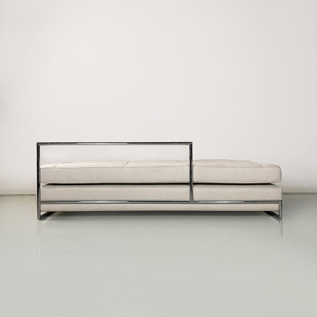 Steel Italian steel and cotton sofas or daybeds by Eileen Gray for Alivar, 1990s