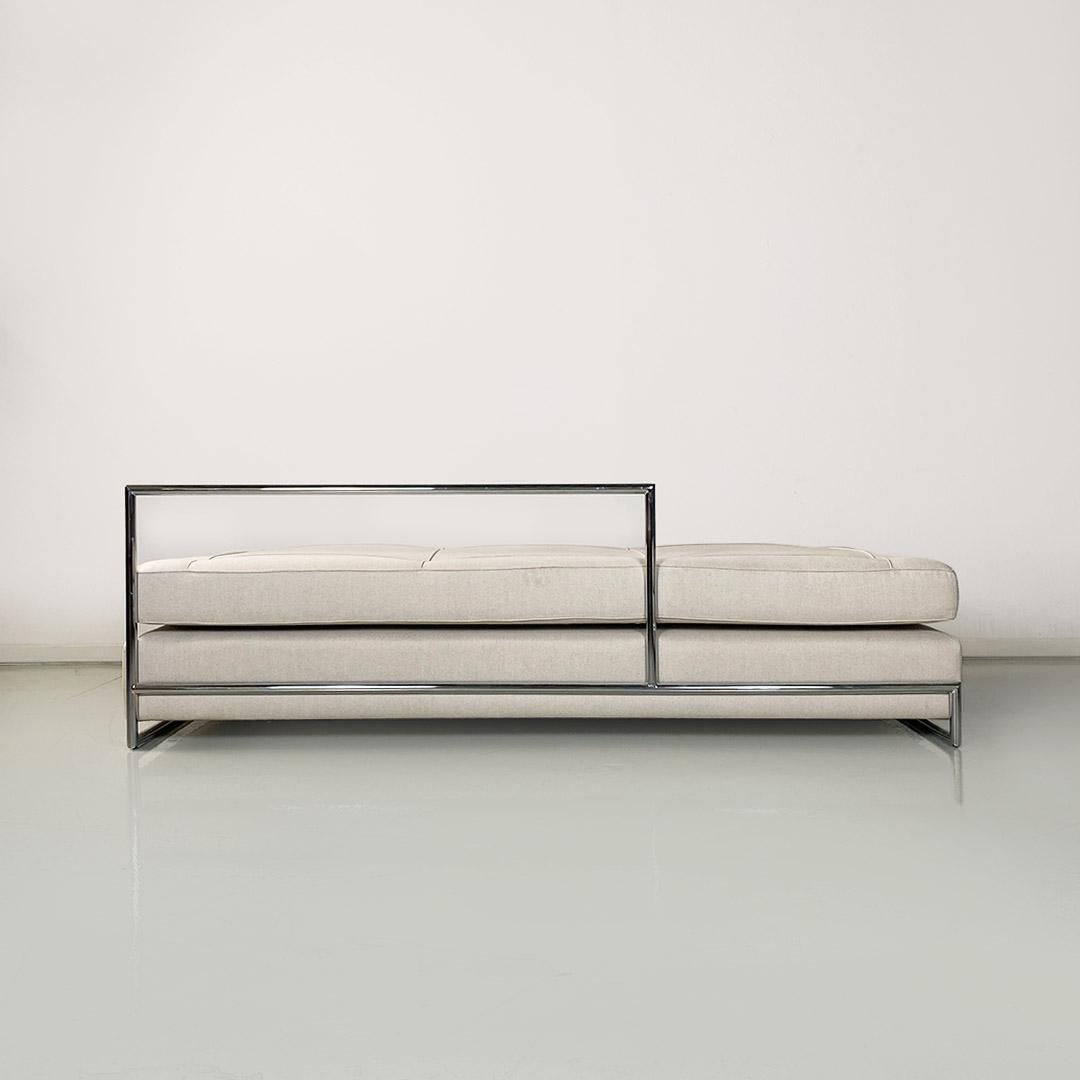 Late 20th Century Divani o daybed in acciaio e cotone di Eileen Gray per Alivar, 1990 ca.