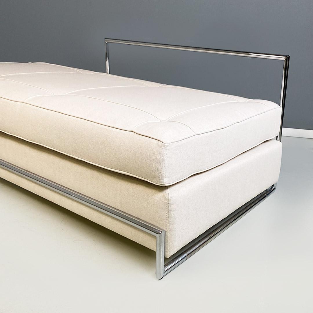 Steel Divani o daybed in acciaio e cotone di Eileen Gray per Alivar, 1990 ca.