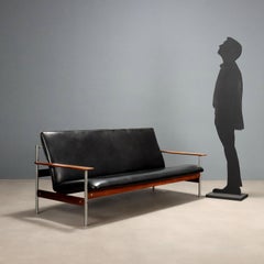 Divano '1001' di Sven Ivar Dyesthe per Dokka Møbler anni 60 in pelle