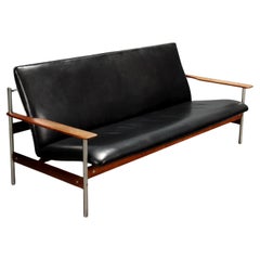 Divano '1001' di Sven Ivar Dyesthe per Dokka Møbler anni 60 in pelle