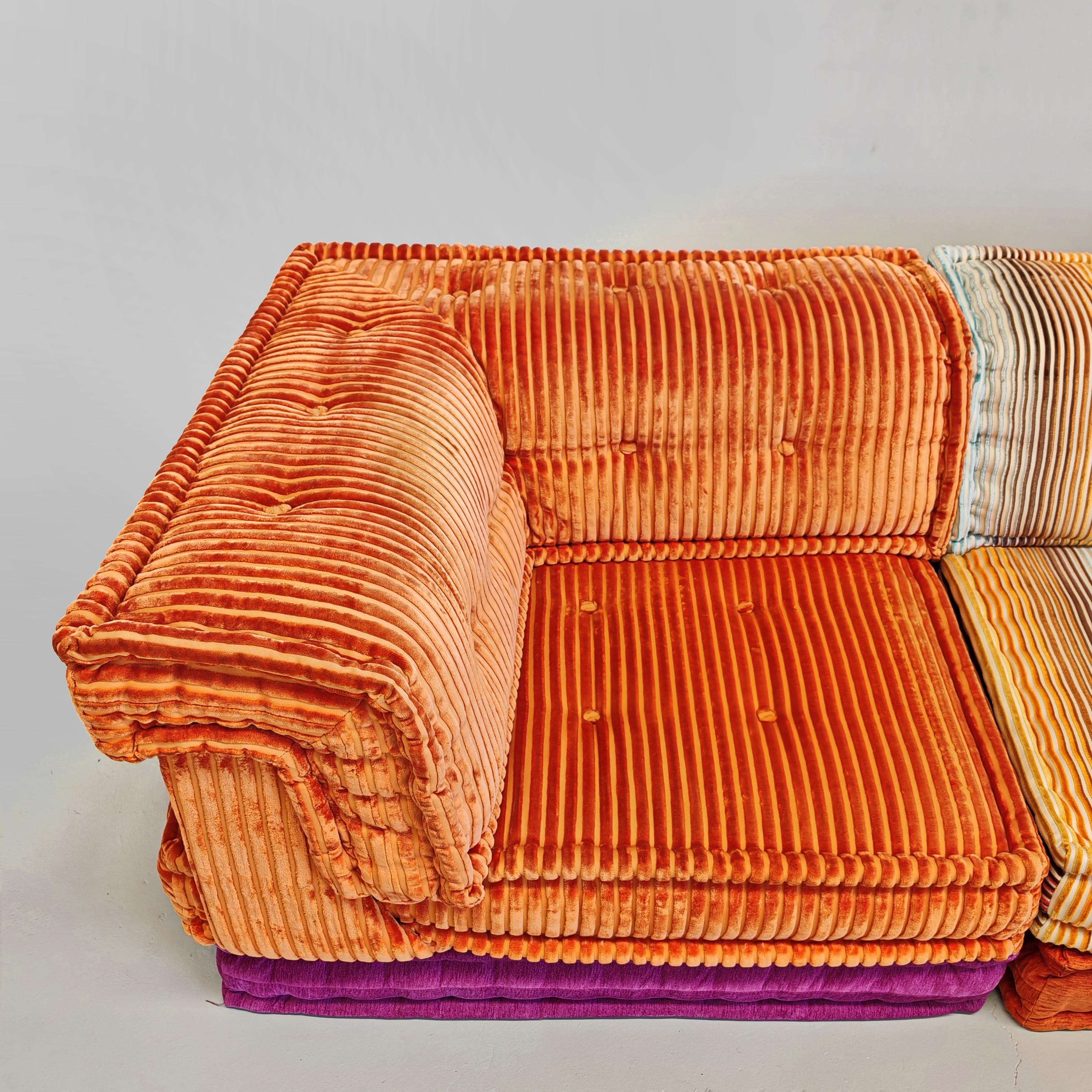 Divano 11 elementi Mah Jong Roche Bobois di H. Hopfer tessuti Missoni in vendita 4